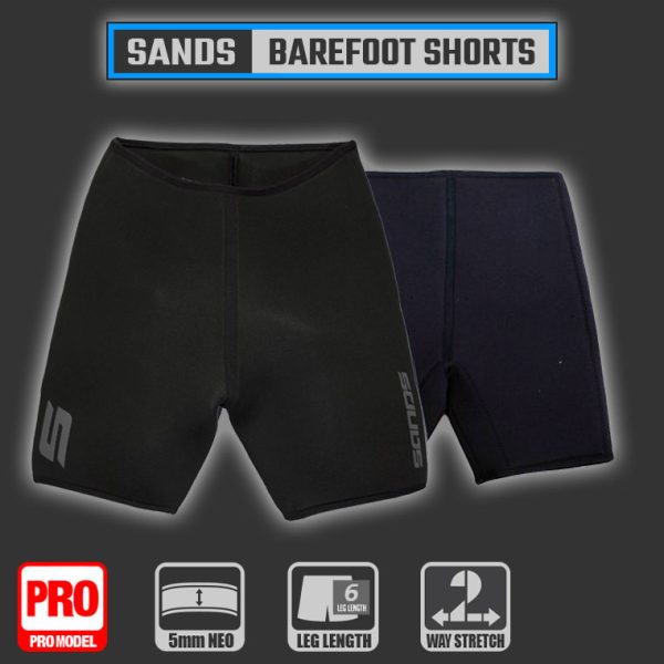 brett sands Pro Model Barefoot Shorts . Made with 5mm neoprene with 10mm Padding on bum