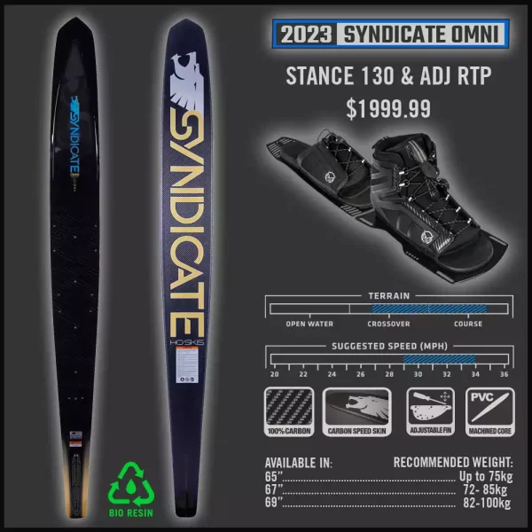 2023-ho-syndicate-omni-stance-HYPER-PERFORMANCE CROSSOVER WATERSKI-Clean Edge Tail Technology