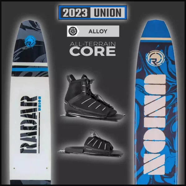 2023-union-ALLOY-waterski-mens-100% carbon fiber for a consistent flex every time.