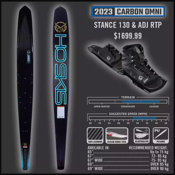 2023-ho-carbon-omni-mens-Hybrid Waist Width platform provides easier starts smooth turns with stable wake crossings