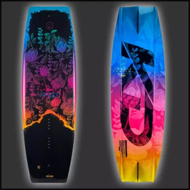 2023-kd-grace-wakeboard-ladies wakeboard success is the dual Moulded fins that start at the far edge of the board