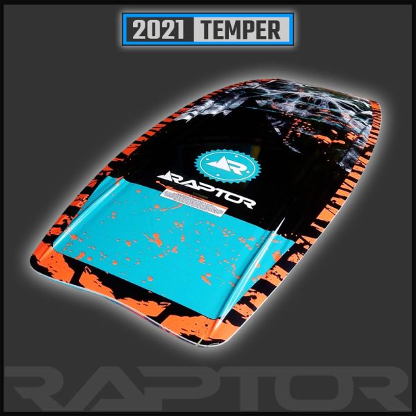2023-Raptor-Temper Kneeboard shape is forgiving built to suit a wide range of Shredders from beginners to experienced