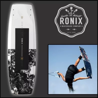 2022-RONIX- QUARTER TIL MIDNIGHT Wakeboard hybrid rocker ranges from smooth turns to wide open high-speed cuts with explosive wake to wake jumps
