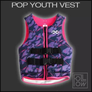 follow-pop-vest-youth-purple-4-6 Child with fabric crotch strap for comfort