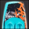 2023-Temper Kneeboard shape is forgiving built to suit a range of Shredders and has a 2 Stage Rocker that allows hard carving turns.