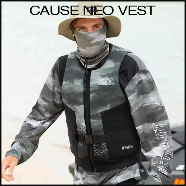 2023-jetpilot-cause-neo-vest-camo-safety clip will keep you attached to your jetski