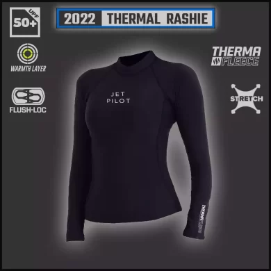 2023-jetpilot-allure-ladies-thermal-rashie-black-Awesome Wind Chill Factor & UV Protection