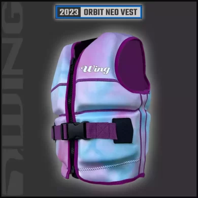 wing ORBIT JNR Girls Neo Vest. Now with fully independent flex chambers providing more movement than ever. Size 4-6 comes with crotch strap