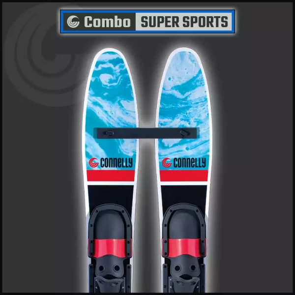 Connelly Super Sport 55 inch Combos have a wide nose and tail make deep water starts easier and the narrow waist keeps the ski lively out on the water.