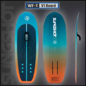 Slingshot WF-T V1 Foil Board is compression molded decreasing buoyancy so riders don’t have to fight against the float of the board.