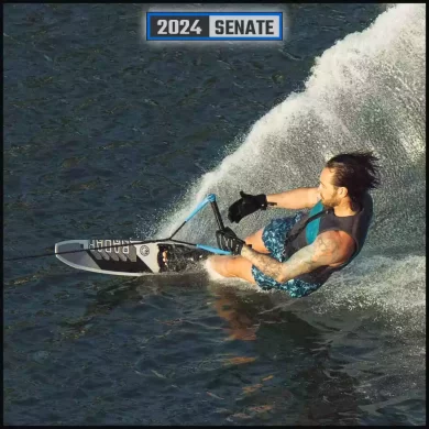 2024-senate-ALLOY-waterski-100% carbon fiber for a consistent flex every time.