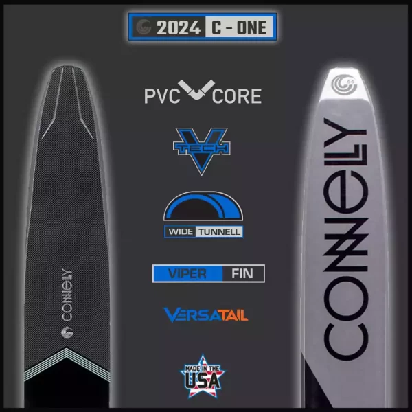 New Connelly C1 features a wider tip and tunnel, altered sidewall height in the tip and tail, and new flex and rocker patterns
